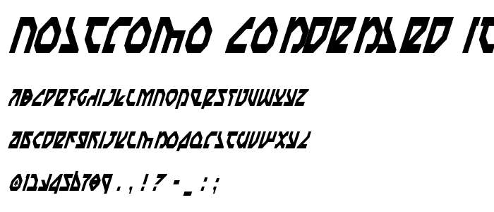 Nostromo Condensed Italic font